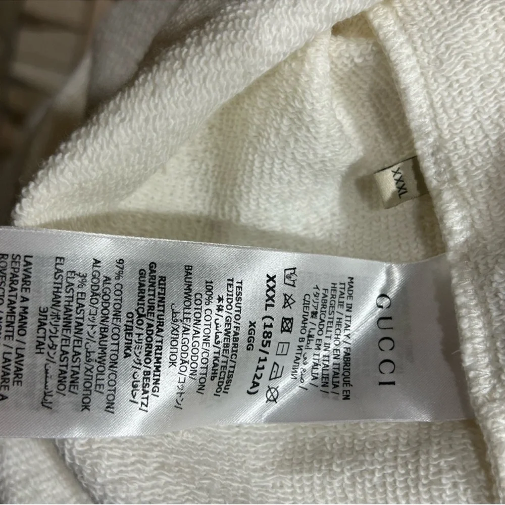 Men’s Gucci FIRENZE 1921 cotton hoodie interlocking G/web strike size XXXL